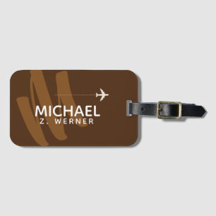 Brown Travel Tag with Name