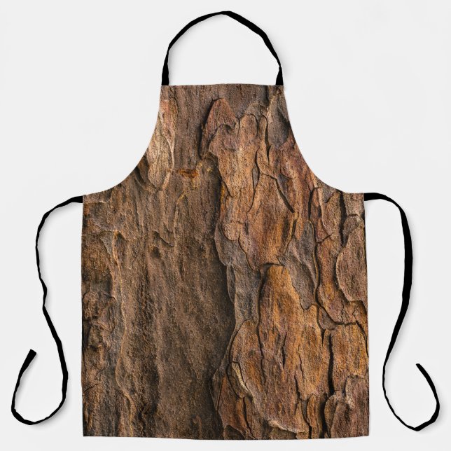 Brown tree bark in closeup photography apron (Front)