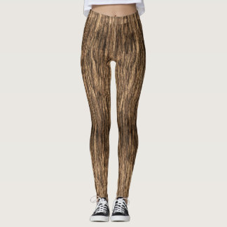 Brown Tree Bark Leggings