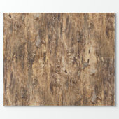 Brown Tree Bark Nature Texture Look Pattern Wrapping Paper (Flat)