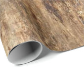 Brown Tree Bark Nature Texture Look Pattern Wrapping Paper (Roll Corner)