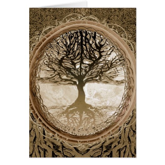 Brown Tree of Life Pattern Cards (Front)