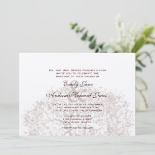 Brown Tree Weddings Invitation
