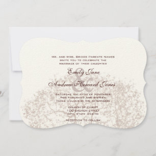 Brown Tree Weddings Invitation