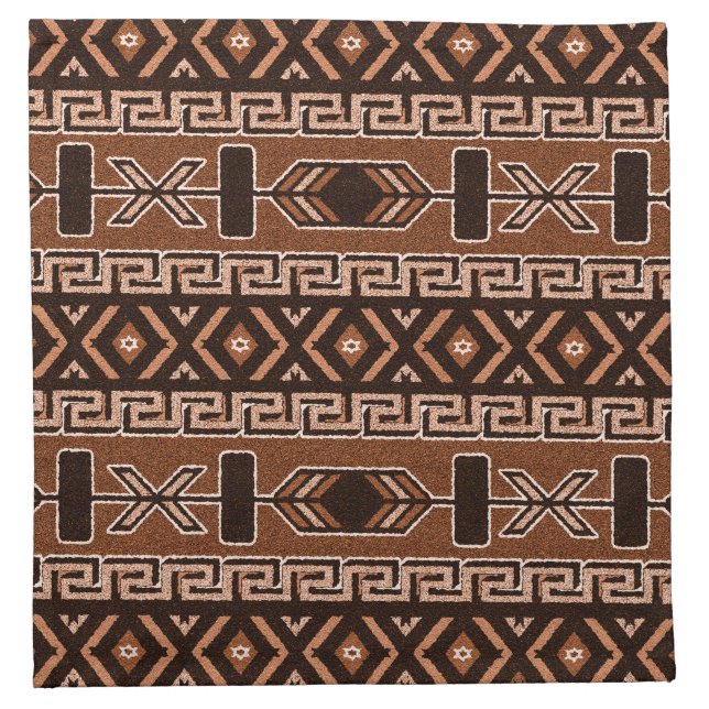 Brown Tribal Pattern Napkin (Front)