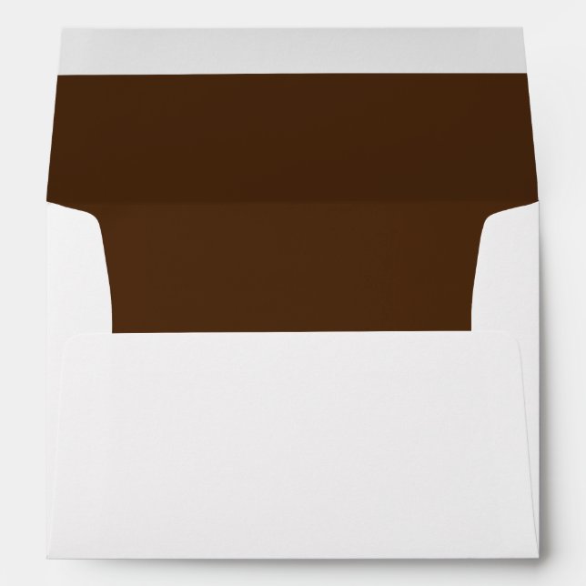 Brown Trim Script Return Address Mailing Envelope (Back (Bottom))