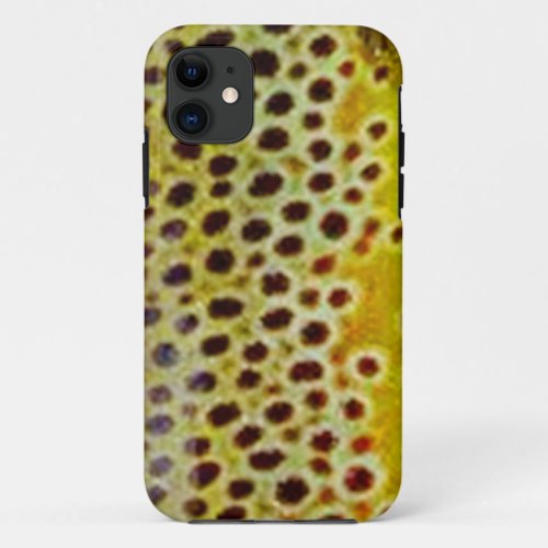 Brown Trout by PatternWear iPhone 11 Case