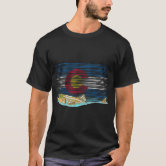 Colorado Flag With Fly Fishing Design T-Shirt