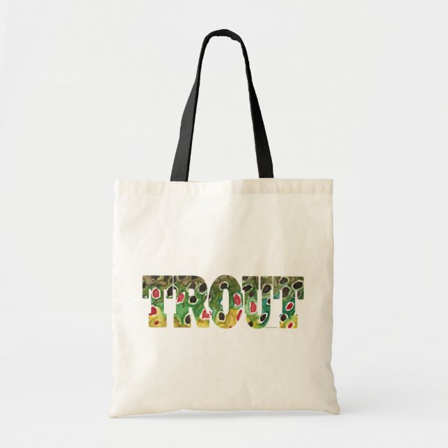 Brown Trout Design Tote Bag (Front)