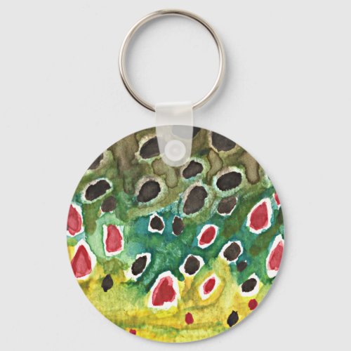 Brown Trout Fish Keychain