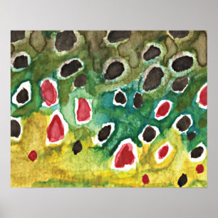 Brown Trout Fish Poster