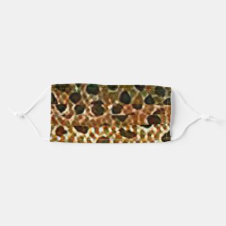 Brown Trout Fish Skin Print Cloth Face Mask