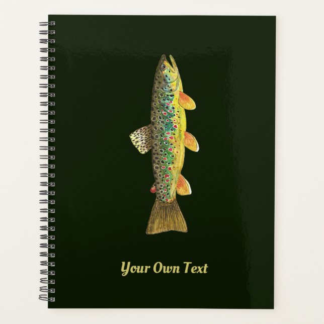 Brown Trout Fisherman's Personalized Planner (Front)