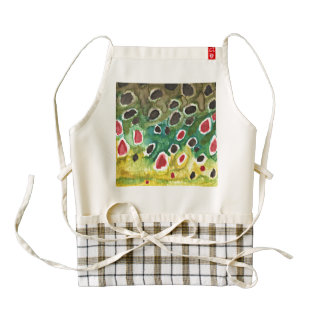 Brown Trout Fisherman's Zazzle HEART Apron