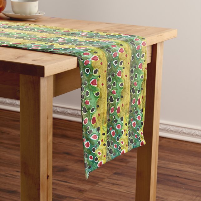 Brown Trout Fishing 72" 14" Short Table Runner (In Situ)