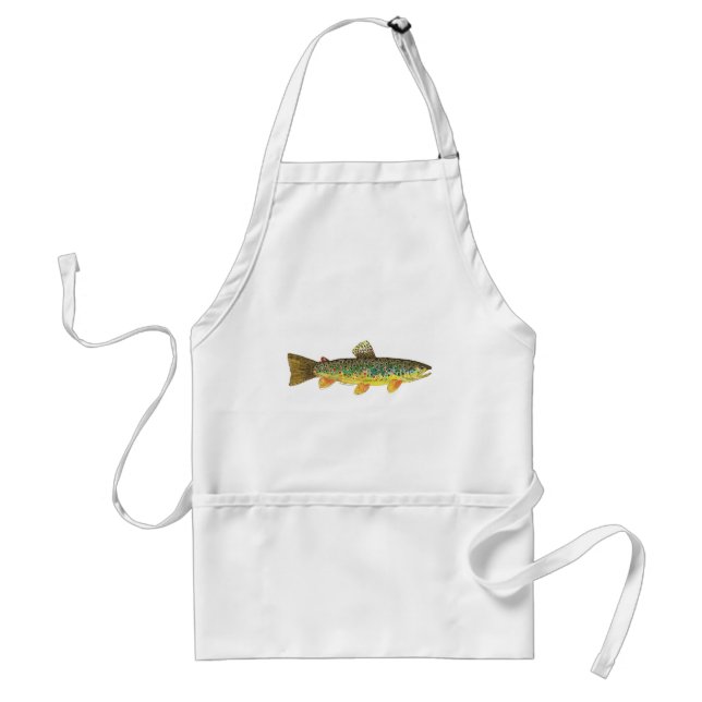 Brown Trout Fishing Adult Apron (Front)