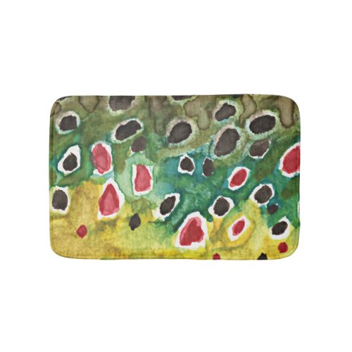 Brown Trout Fishing Bathroom Mat