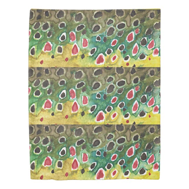 Brown Trout Fishing Bedroom Duvet Cover (Front)