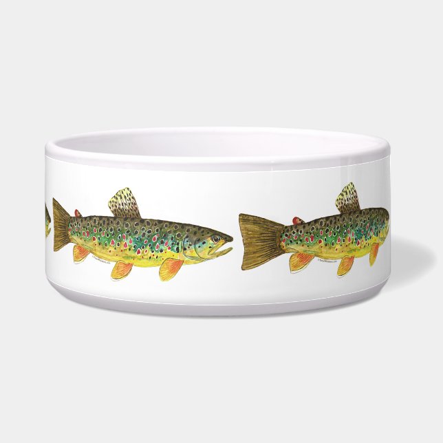 Brown Trout Fishing Bowl (Right)