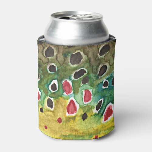 Brown Trout Fishing Can Cooler