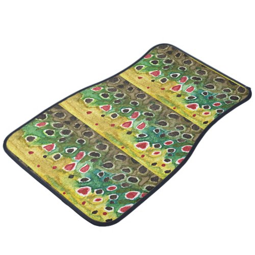 Brown Trout Fishing Car Floor Mat