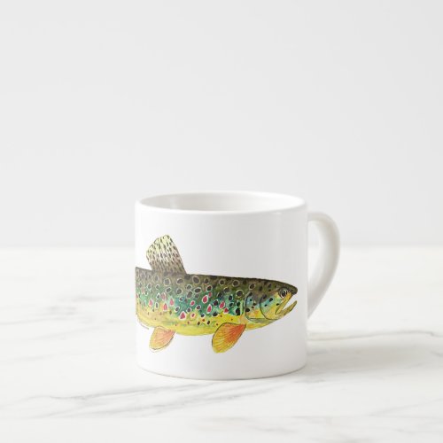 Brown Trout Fishing Espresso Cup