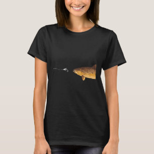 Brown Trout Fishing Hook Fisherman Angler Men Wome T-Shirt