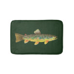 Brown Trout Fishing, Ichthyology Bath Mat at Zazzle