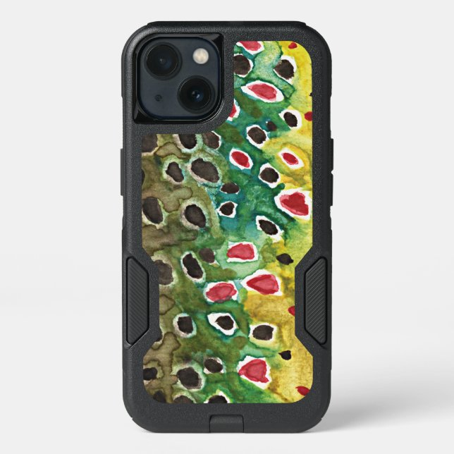 Brown Trout Fishing, Ichthyology Otterbox iPhone Case (Back)