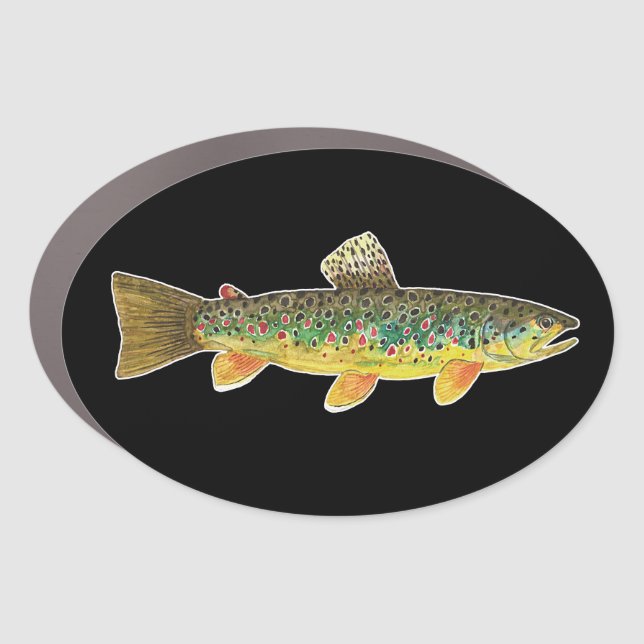 Brown Trout Fishing Ichthyology Truck Car Magnet (Front)
