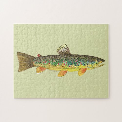 Brown Trout Fishing Jigsaw Puzzle