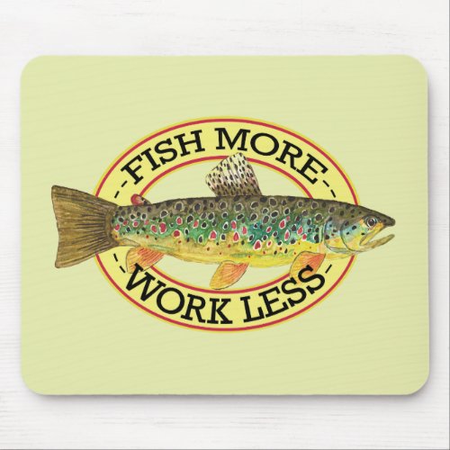 Brown Trout Fishing Mouse Pad