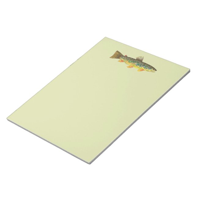Brown Trout Fishing Notepad (Angled)