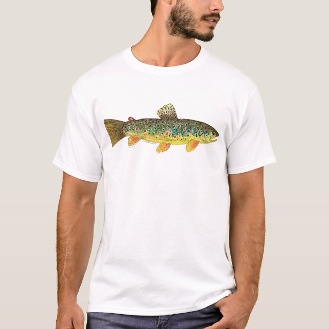Brown Trout Fishing T-Shirt (Front)