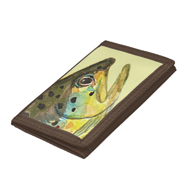 Brown Trout Fishing Tri-fold Wallet (Bottom)