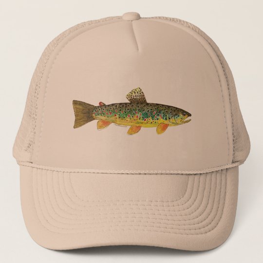 Brown Trout Fishing Trucker Hat