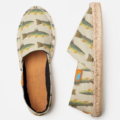 Brown Trout Fly Fishing Anglers Handsome Espadrilles
