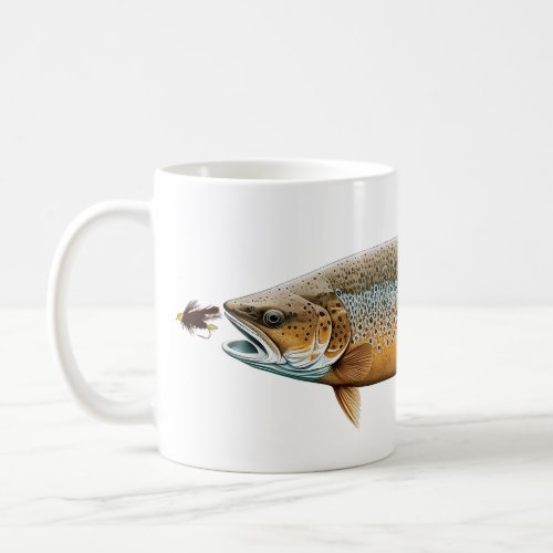 Brown Trout Fly Fishing  Coffee Mug