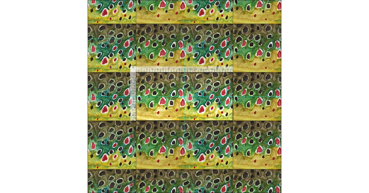 Brown Trout Fly Fishing Fabric Zazzle