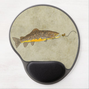 Aikul Mouse Pads Fishing Brook Trout Angling Fly Fish Fisherman Fishermen Mouse Mat 9.5 x7.9 Mouse Pad Suitable for Notebook Desktop Computers Office Accessories 