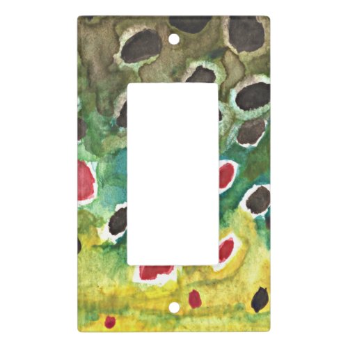 Brown Trout Fly Fishing Home Decor Light Switch Cover
