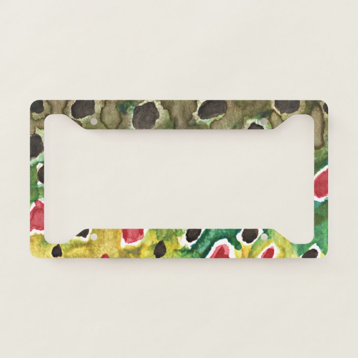 Brown Trout Fly Fishing License Plate Frame