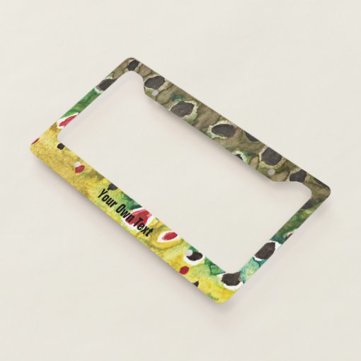 Brown Trout Fly Fishing License Plate Frame Zazzle