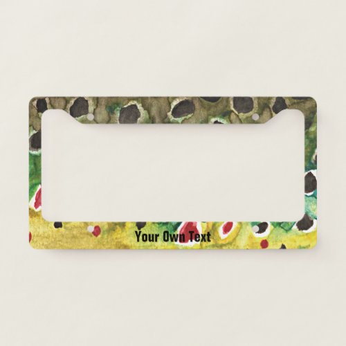 Brown Trout Fly Fishing License Plate Frame