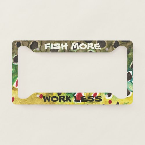 Brown Trout Fly Fishing License Plate Frame