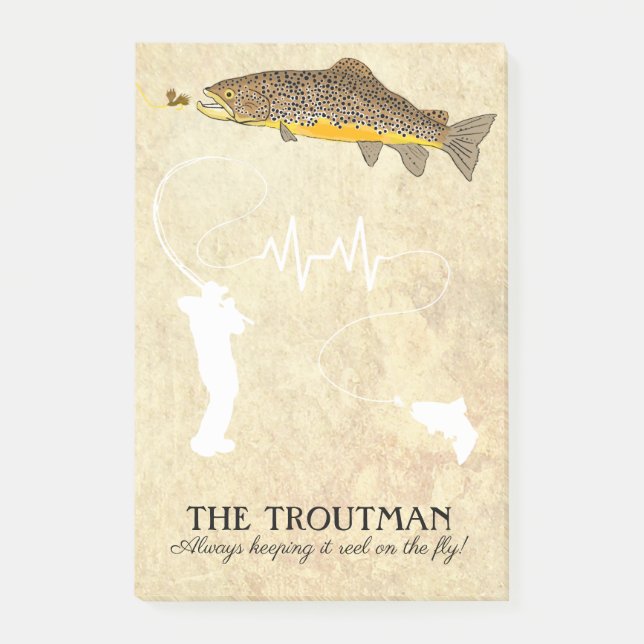 Brown Trout Fly Fishing Lure Notes (Front)