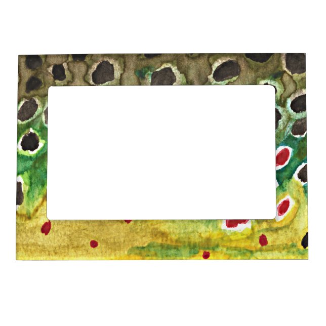 Brown Trout Fly Fishing Magnetic Photo Frame (Front)