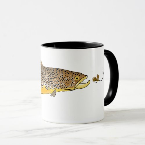 Brown Trout Fly Fishing Mug