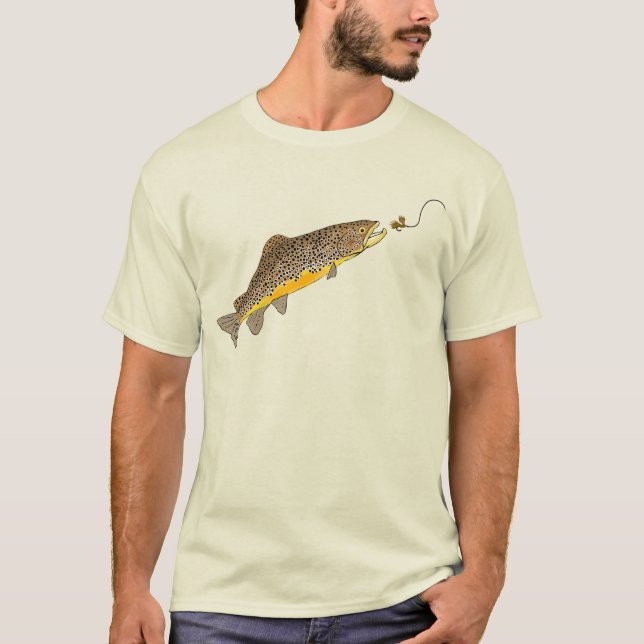 Brown Trout Fly Fishing T-Shirt (Front)