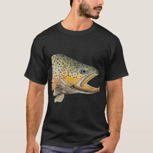 Brown Trout Head Painting T-Shirt
